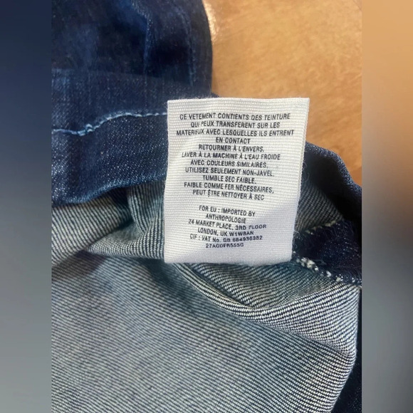 HOLDING HORSES Anthropologie Women’s Western Denim Skirt w/ Fabric Size 27 - Picture 7 of 12